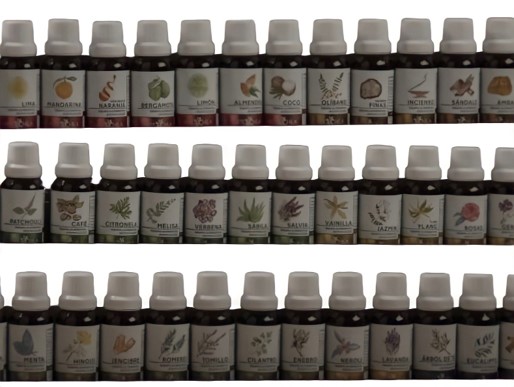 Fotografía original del surtido de esencias de aromaterapia Portmon