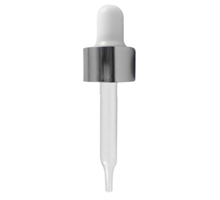Goteros pipetas punto fino vidrio plata